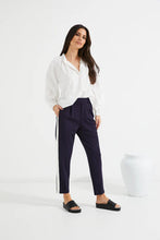 Load image into Gallery viewer, TUESDAY LABEL BOBBIE PANTS NAVY/WHITE SINGLE STRIPE
