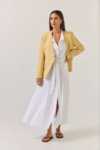 Load image into Gallery viewer, TUESDAY GODET SHIRT DRESS WHITE
