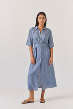 Load image into Gallery viewer, TUESDAY SUNRAY DRESS DENIM BLUE
