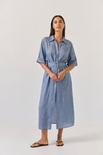 Load image into Gallery viewer, TUESDAY SUNRAY DRESS DENIM BLUE
