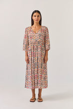 Load image into Gallery viewer, TUESDAY ODETTE DRESS MOCHA IKAT
