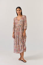 Load image into Gallery viewer, TUESDAY ODETTE DRESS MOCHA IKAT
