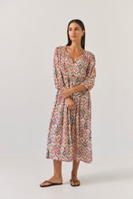 Load image into Gallery viewer, TUESDAY ODETTE DRESS MOCHA IKAT
