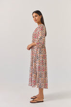 Load image into Gallery viewer, TUESDAY ODETTE DRESS MOCHA IKAT
