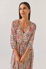 Load image into Gallery viewer, TUESDAY ODETTE DRESS MOCHA IKAT
