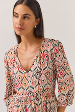 Load image into Gallery viewer, TUESDAY ODETTE DRESS MOCHA IKAT
