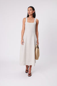 MARLOW TUSCANY LINEN DRESS NATURAL