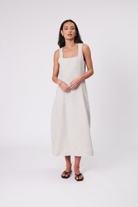 MARLOW TUSCANY LINEN DRESS NATURAL