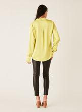 Load image into Gallery viewer, ESMAEE ALICE SATIN SHIRT CHARTREUSE
