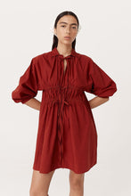 Load image into Gallery viewer, ROWIE EDEN ORGANIC MINI DRESS BURGUNDY
