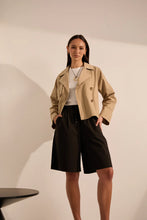 Load image into Gallery viewer, MARLOW CASCADE LONGLINE SHORT BLACK
