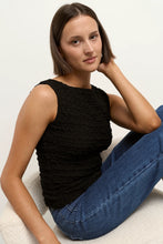 Load image into Gallery viewer, AMONG THE BRAVE UNTAMED BLACK LACE SLEEVELESS BOAT NECK TOP
