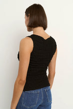 Load image into Gallery viewer, AMONG THE BRAVE UNTAMED BLACK LACE SLEEVELESS BOAT NECK TOP
