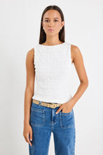 Load image into Gallery viewer, AMONG THE BRAVE UNTAMED IVORY LACE SLEEVELESS BOAT NECK TOP
