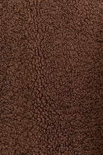 Load image into Gallery viewer, STORIES BE TOLD UNTOLD CHOCOLATE CONTRAST DETAIL QUARTER ZIP SHERPA SWEATSHIRT
