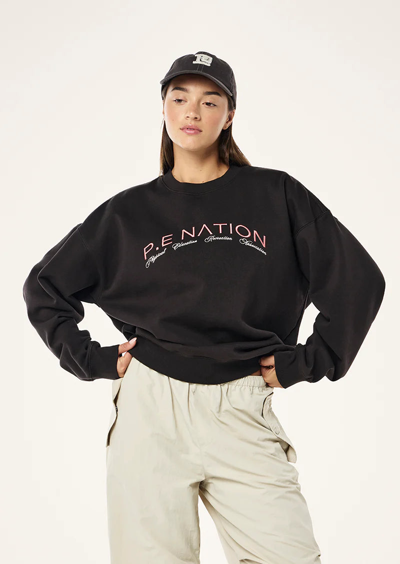 P.E NATION VOLUME SWEAT WASHED LICORICE