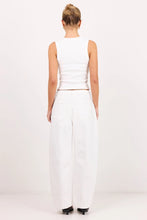 Load image into Gallery viewer, COMING SOON | AMONG THE BRAVE VARSITY IVORY FORWARD SEAM BARREL JEANS

