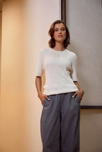 Load image into Gallery viewer, MARLOW VERO KNIT TEE IVORY
