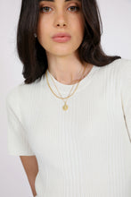 Load image into Gallery viewer, MARLOW VERO KNIT TEE IVORY
