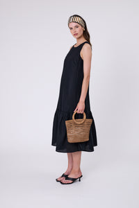 MARLOW VERONA LINEN DRESS BLACK