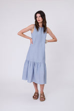 Load image into Gallery viewer, MARLOW VERONA LINEN DRESS BLUE SMOKE
