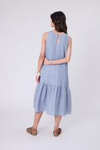 Load image into Gallery viewer, MARLOW VERONA LINEN DRESS BLUE SMOKE
