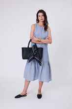 Load image into Gallery viewer, MARLOW VERONA LINEN DRESS BLUE SMOKE
