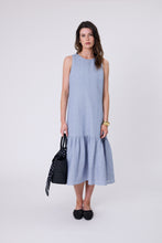 Load image into Gallery viewer, MARLOW VERONA LINEN DRESS BLUE SMOKE
