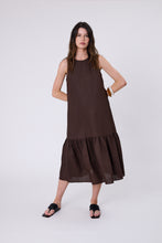 Load image into Gallery viewer, MARLOW VERONA LINEN DRESS CAROB
