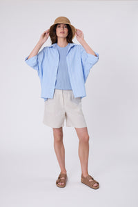 MARLOW WISP KNIT TEE BLUESMOKE
