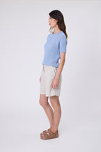 Load image into Gallery viewer, MARLOW WISP KNIT TEE BLUESMOKE
