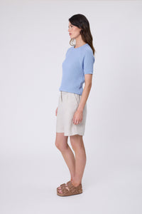 MARLOW WISP KNIT TEE BLUESMOKE