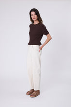 Load image into Gallery viewer, MARLOW WISP KNIT TEE CAROB
