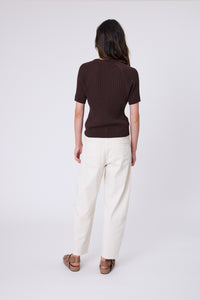 MARLOW WISP KNIT TEE CAROB