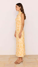 Load image into Gallery viewer, MINK PINK CLAIR MESH MIDI DRESS ORANGE WATERCOLOUR
