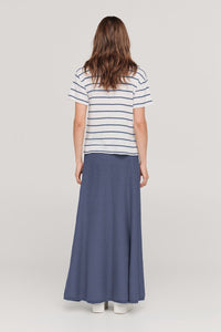 TAYLOR STRIPE SOLACE TEE MIDNIGHT/IVORY