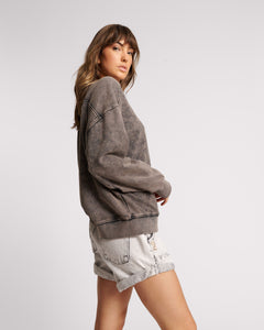 ONE TEASPOON BOWER BIRD RETRO SWEATER CHARCOAL