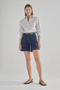 DRICOPER ZAPLIN DENIM SHORTS PARIS BLUE