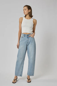 DRICOPER ZELLA BARREL JEAN SUNBLEACHED