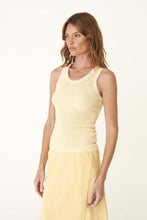 Load image into Gallery viewer, ROWIE ZOE CONTRAST KNIT TANK LEMON
