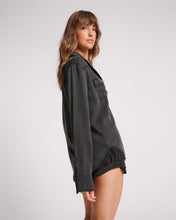 Load image into Gallery viewer, ONE TEASPOON SOFT BLACK TENCEL WESTERN SHIRT
