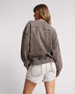 ONE TEASPOON BOWER BIRD RETRO SWEATER CHARCOAL