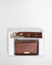 Load image into Gallery viewer, COMING SOON | BARBOUR ALDER LEATHER GIFT SET CLASSIC BROWN/ TARTAN
