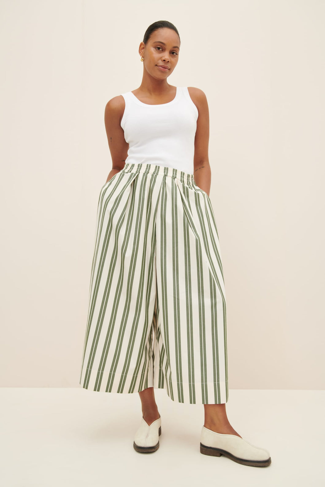 KOWTOW ATHENA PANT FOREST STRIPE