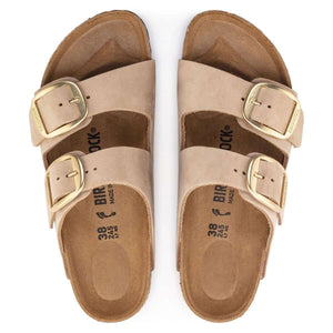 BIRKENSTOCK ARIZONA BIG BUCKLE NUBUCK SANDCASTLE