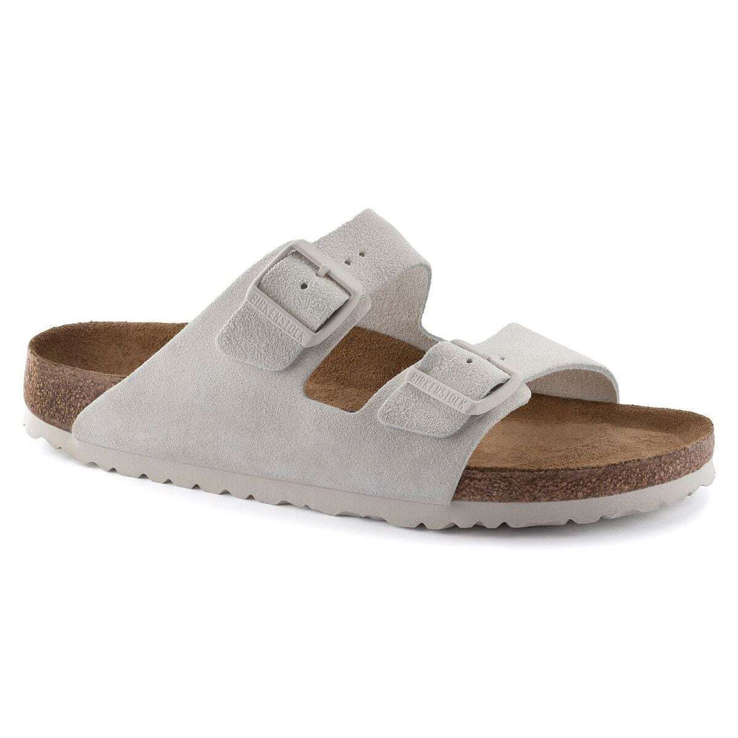 BIRKENSTOCK ARIZONA SFB SUEDE (REGULAR) ANTIQUE WHITE