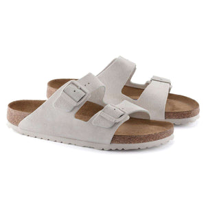 BIRKENSTOCK ARIZONA SFB SUEDE (REGULAR) ANTIQUE WHITE