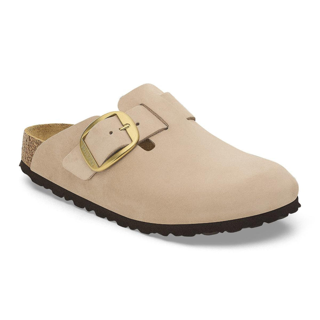 BIRKENSTOCK BOSTON BIG BUCKLE NUBUCK SANDCASTLE