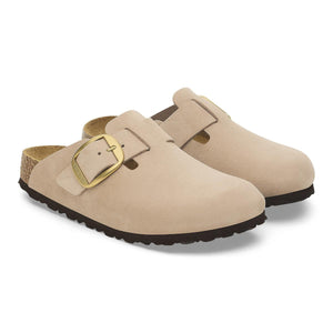 BIRKENSTOCK BOSTON BIG BUCKLE NUBUCK SANDCASTLE