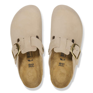 BIRKENSTOCK BOSTON BIG BUCKLE NUBUCK SANDCASTLE